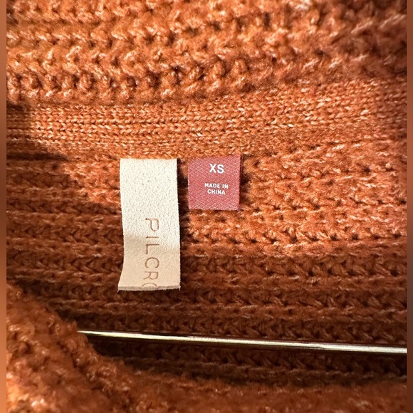 PILCRO Anthropologie XS Cinnamon Cowl Neck Knit Oversized Cozy Sweater Boho Fall - Picture 3 of 11